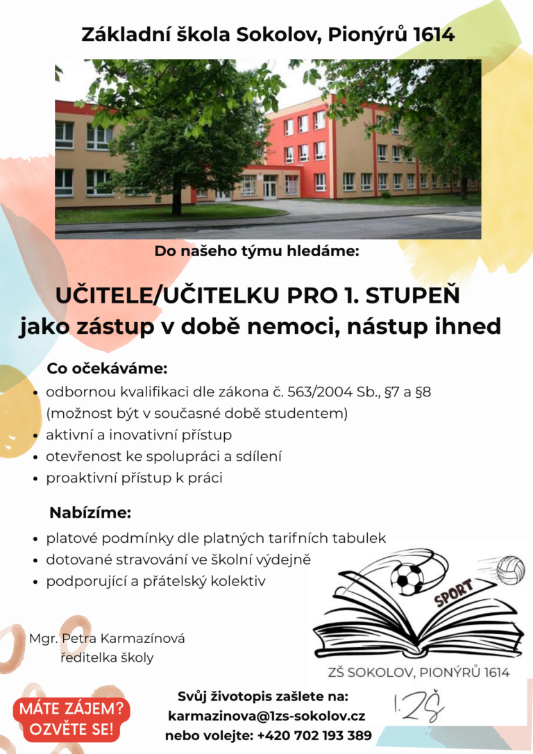 Hledáme zástup na 1. stupeň